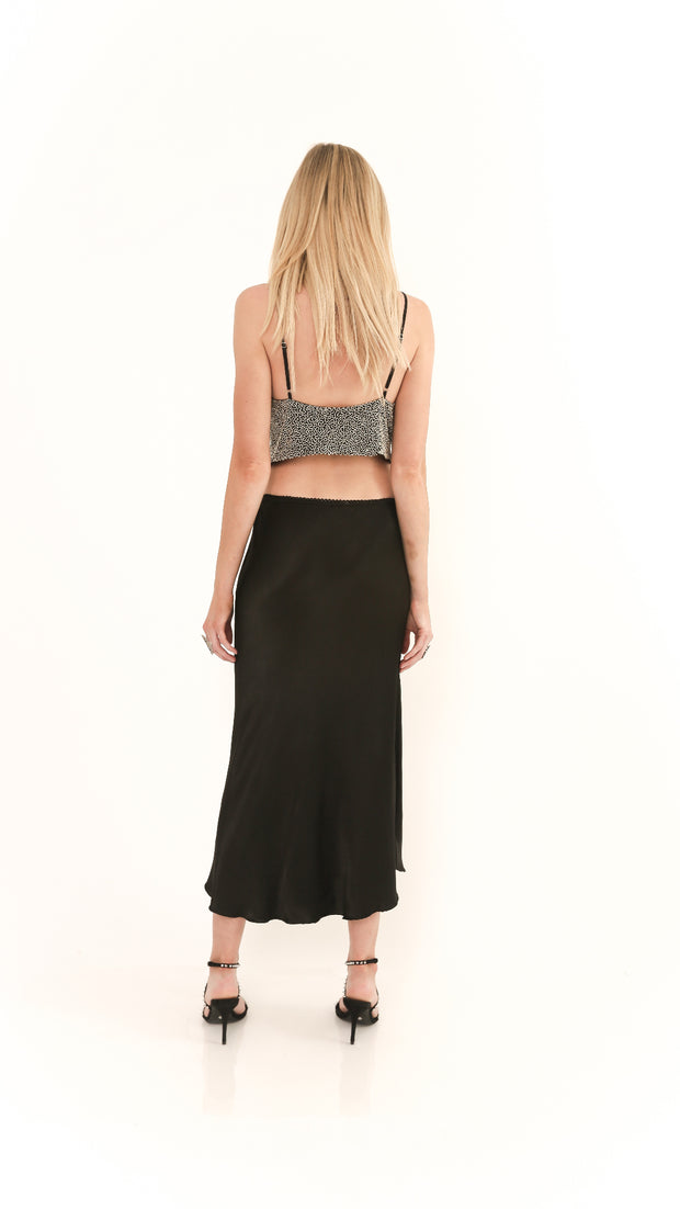 Iggy Black and Silver Beaded Camisole