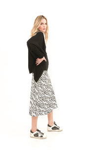 Love Black and White Zebra Print Skirt