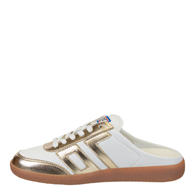 BACK 70 - EASTER in METALLIC GOLD Backless Sneakers