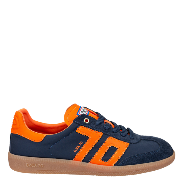 BACK 70 - GHOST in NAVY ORANGE Sneakers