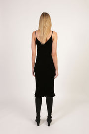 Black Slip Dresses Long - Caroline Velvet Slip Dress | Malibu-Road-Store